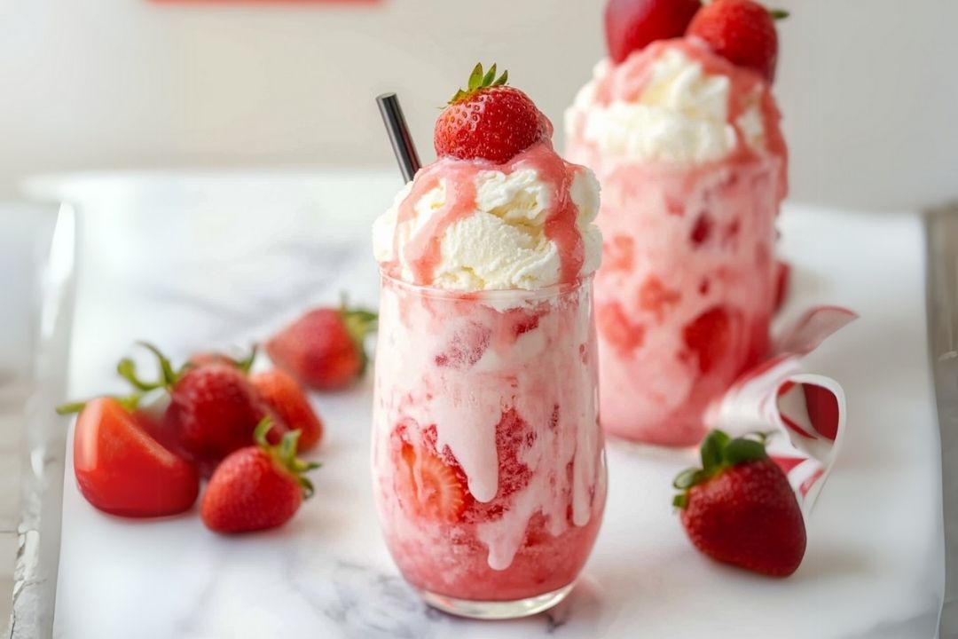 Strawberry Ice Cream Float