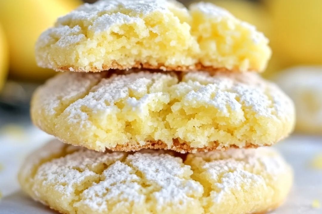 Soft and Chewy Lemon Crinkle Cookies