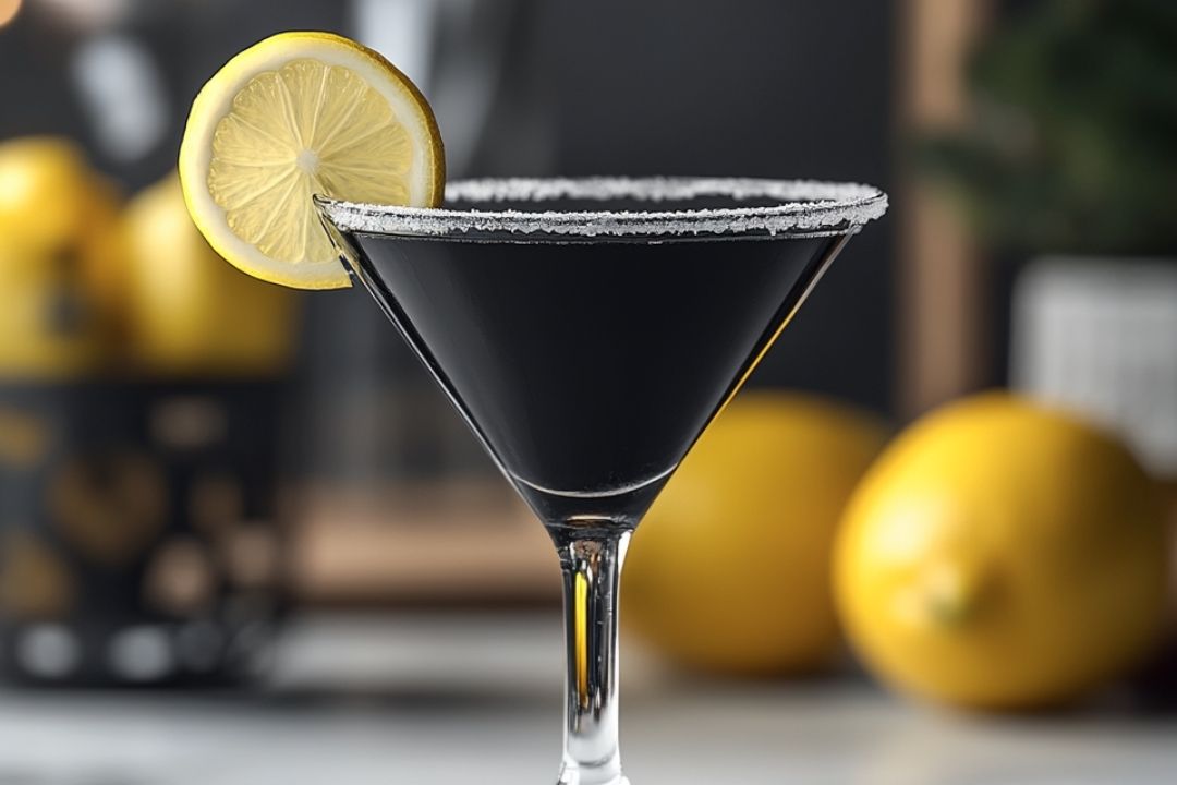 Black Lemon Drop Martini