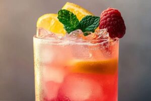 Raspberry Mojito Mocktail