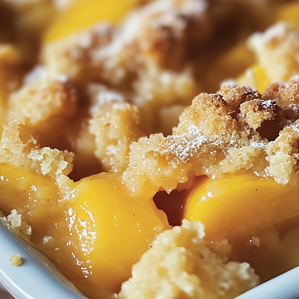 Super Easy Peach Cobbler