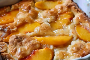 Super Easy Peach Cobbler