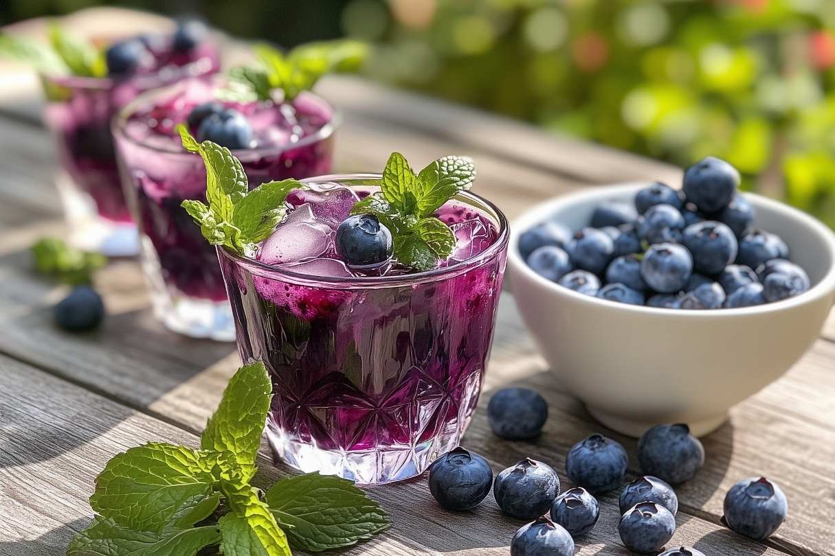 Frozen Blueberry Margarita Mocktail