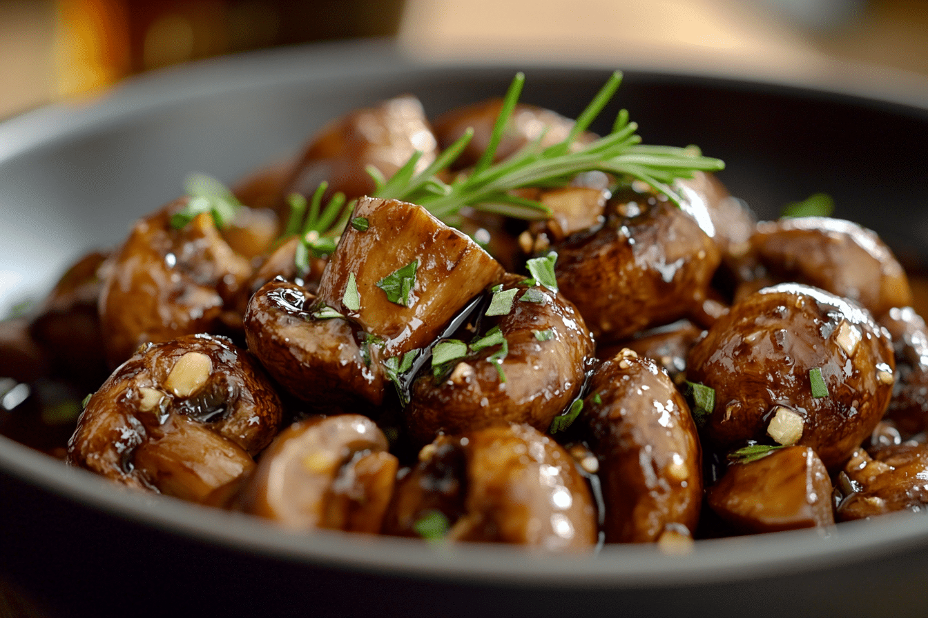 Balsamic Soy Garlic Mushrooms