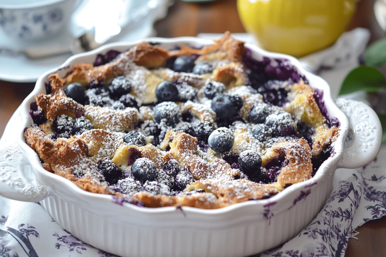 Blueberry Cottage Cheese Breakfast Bake