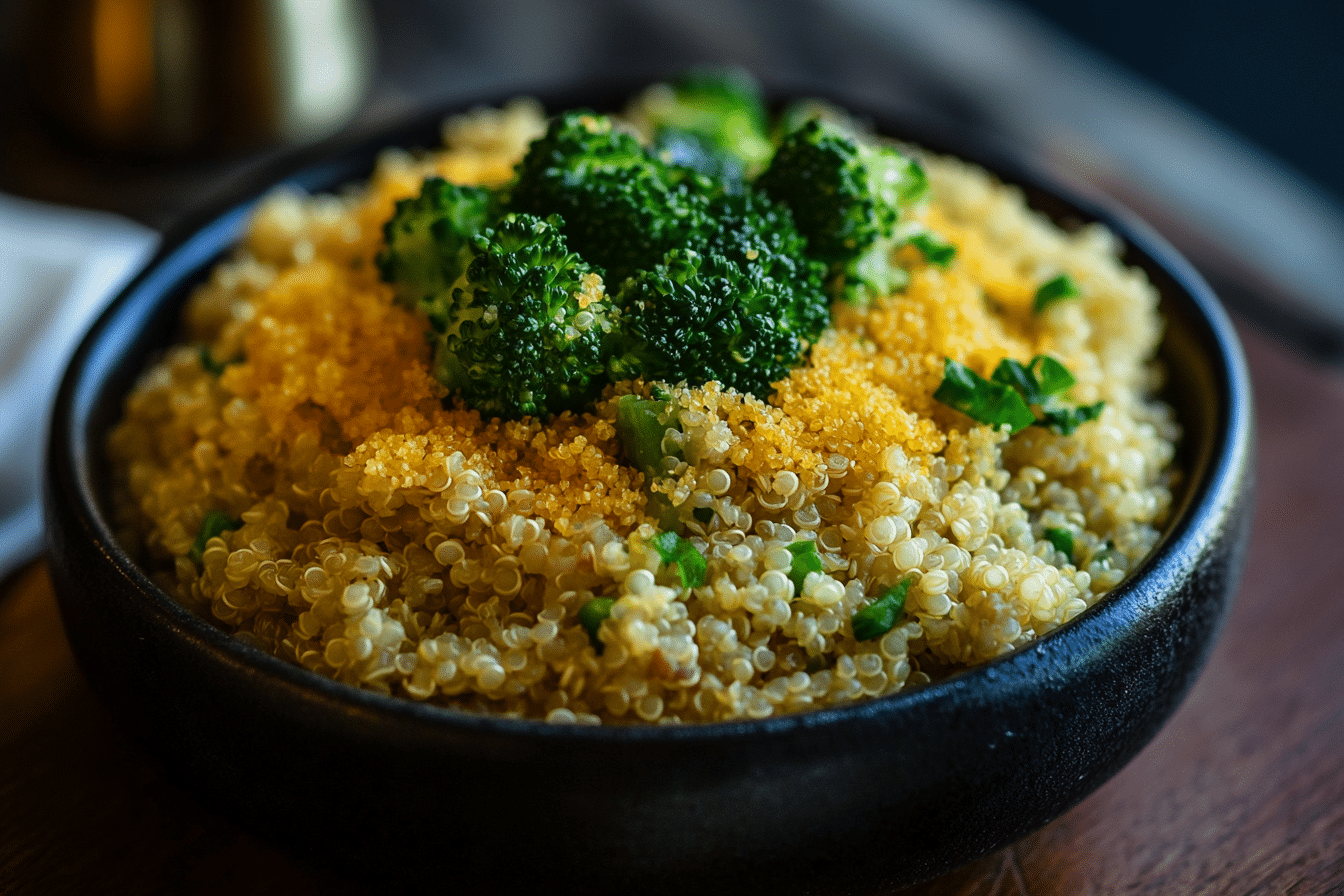 Cheesy Broccoli Quinoa