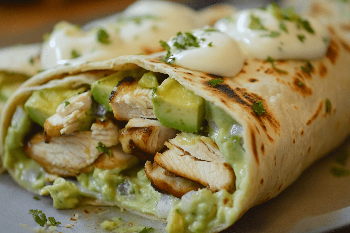 Chicken Avocado Burritos