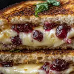 Cranberry Brie Mozzarella Grilled Sandwich