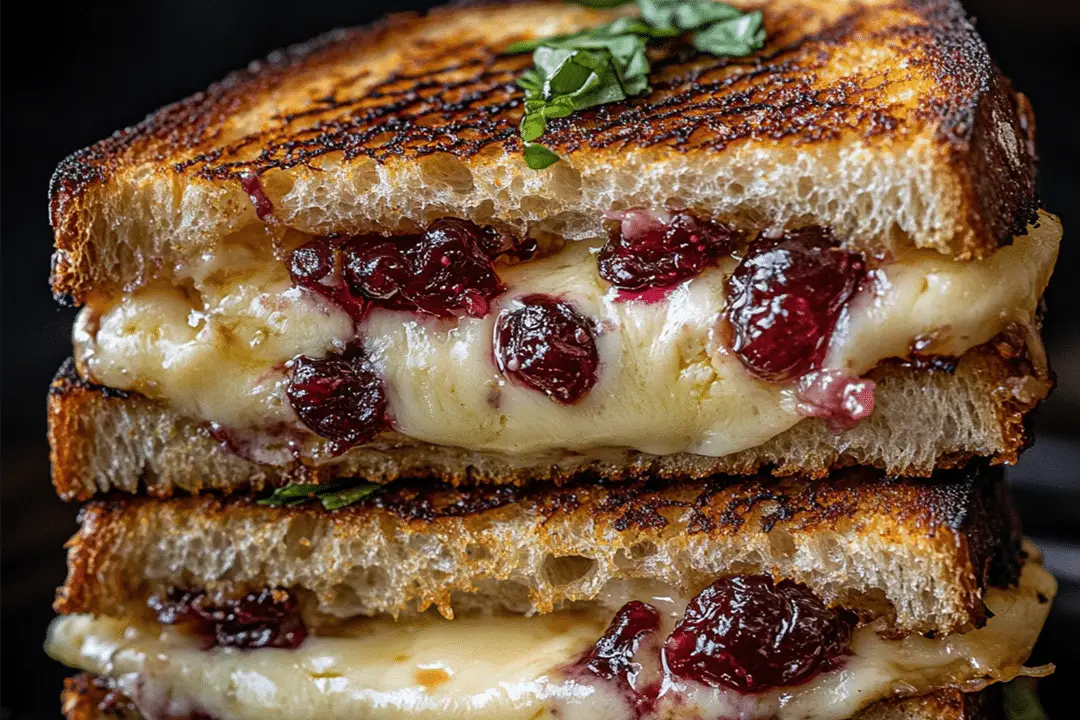Cranberry Brie Mozzarella Grilled Sandwich