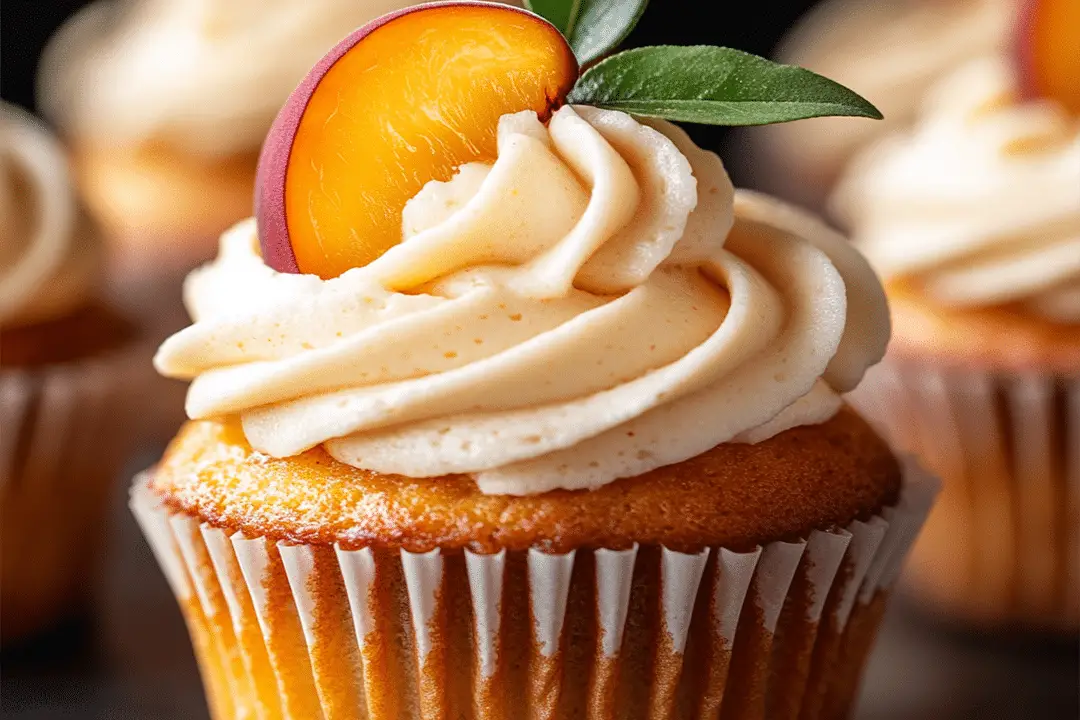 Honey Peach Cream Cheese Cupcakes