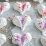 Confetti Meringue Heart Cookies