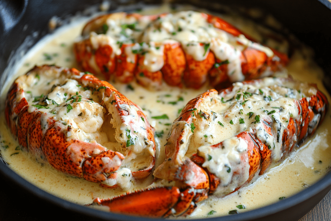Creamy Garlic Butter Lobster Tails