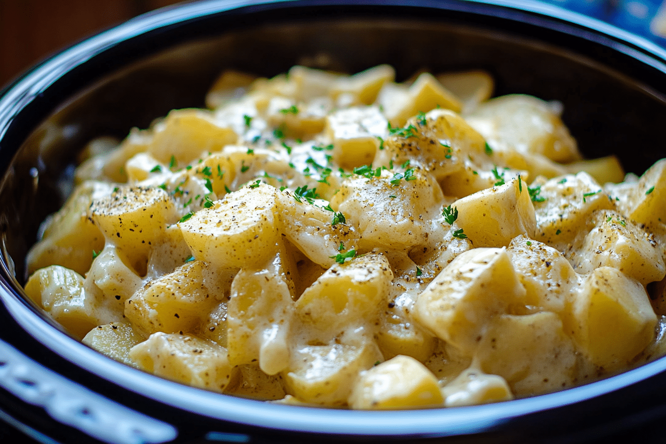 Cheesy Crockpot Potatoes