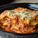 Crockpot Ravioli Lasagna