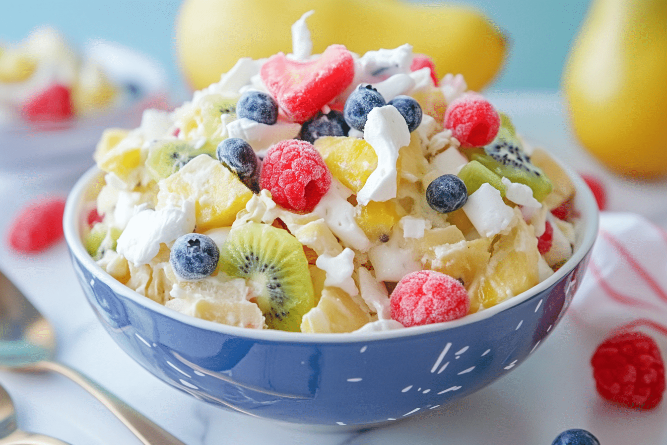 Fluffy Cotton Candy Fruit Salad