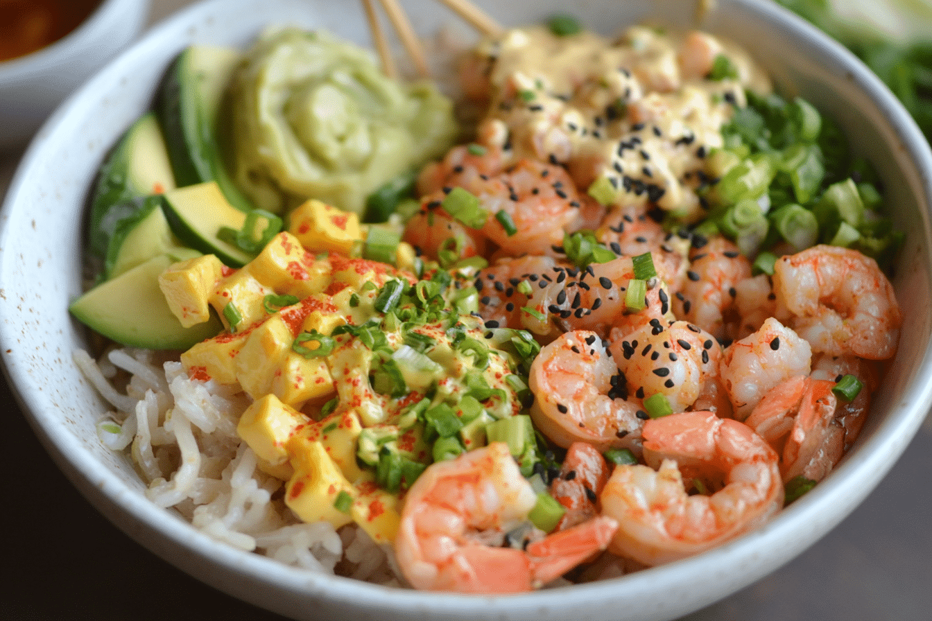 Hawaiian Shrimp Poke Bowl
