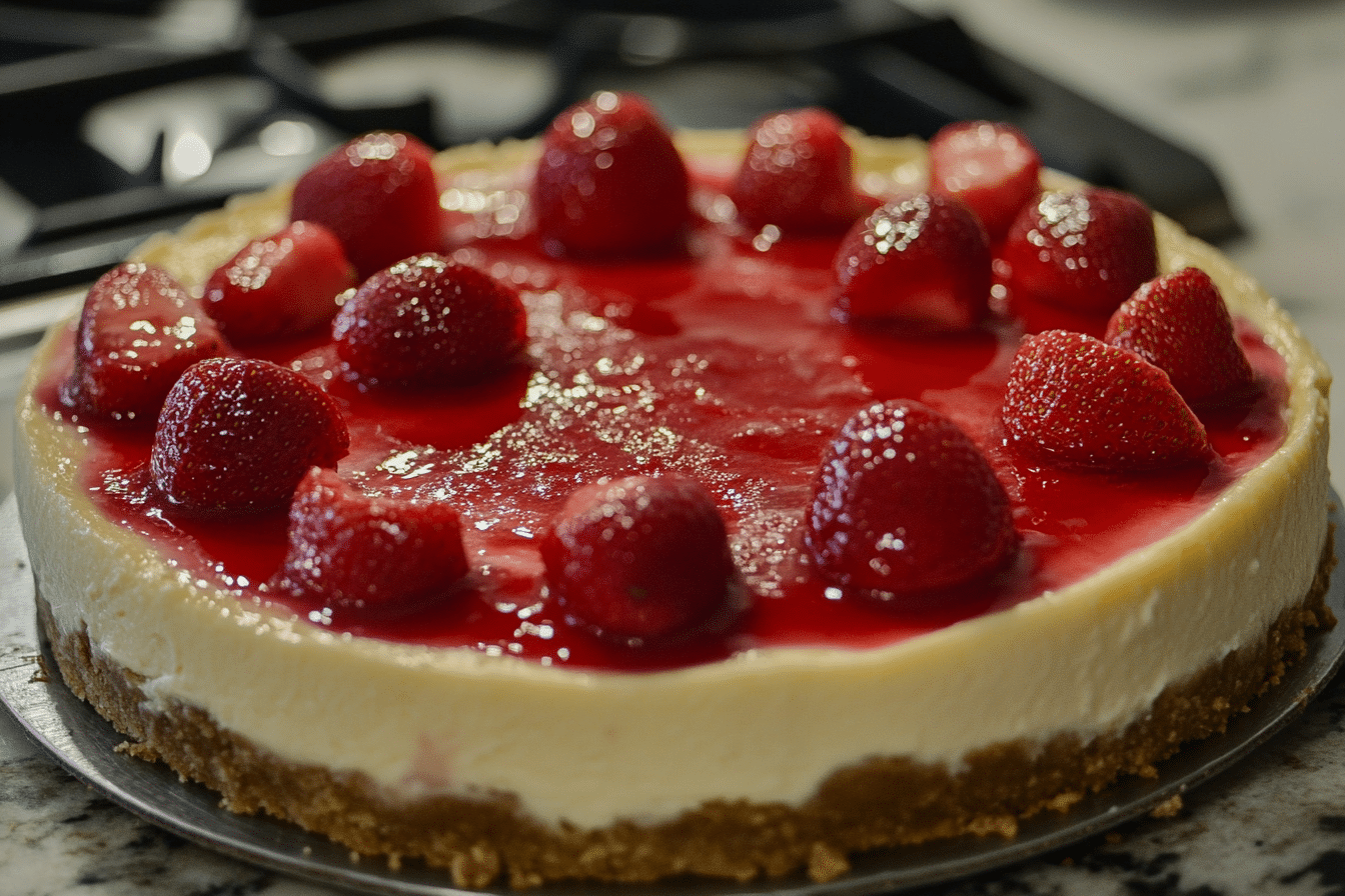 Homemade Strawberry Cheesecake