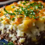Loaded Mashed Potato Meatloaf Casserole