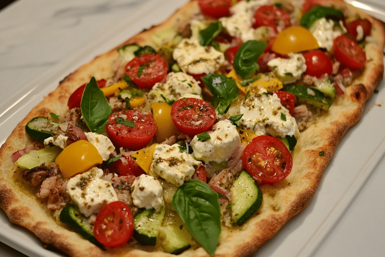 Mediterranean Veggie Flatbread