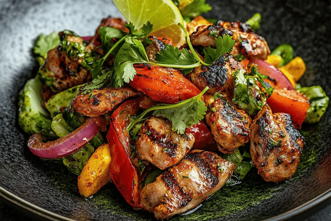 Fajita Salad with Cilantro Lime Dressing