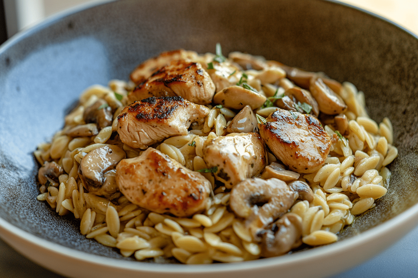 Marsala Chicken Orzo