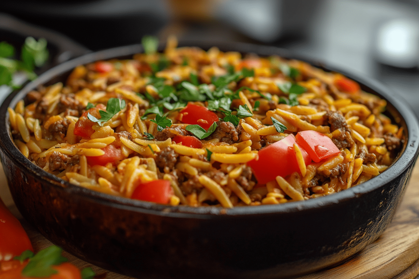 Cheesy One Pot Orzo