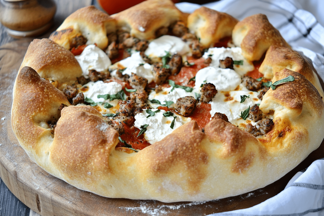 Neapolitan Ricotta Stuffed Crust Pizza