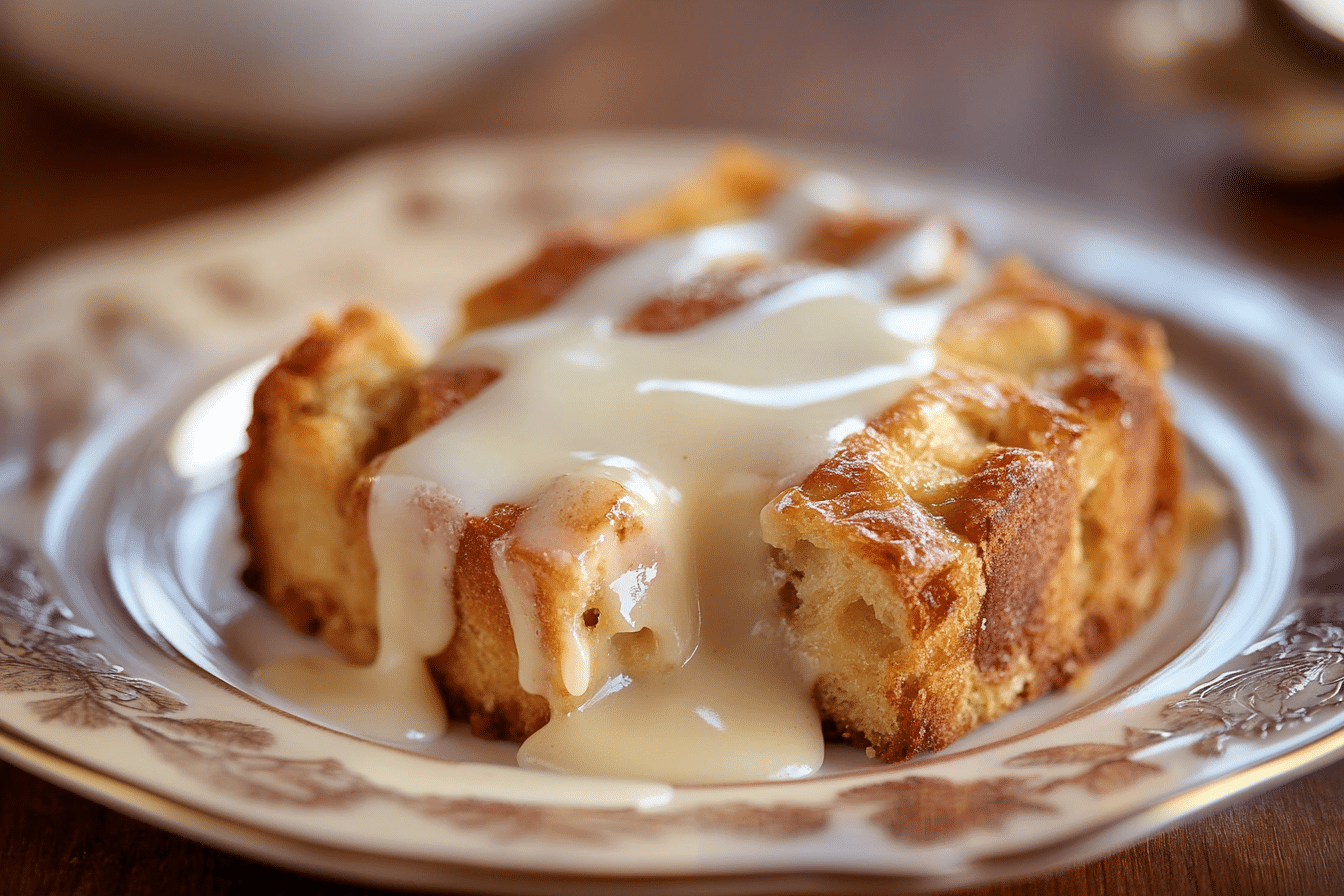 Bread Pudding with Vanilla Sauce