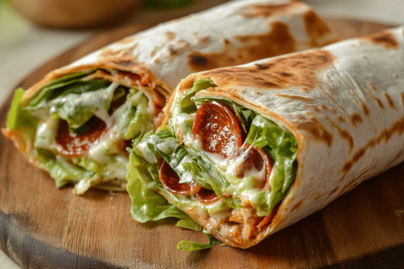 Pepperoni Pizza Wraps
