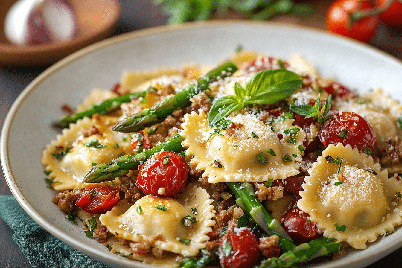 Ravioli with Tomatoes & Herbs