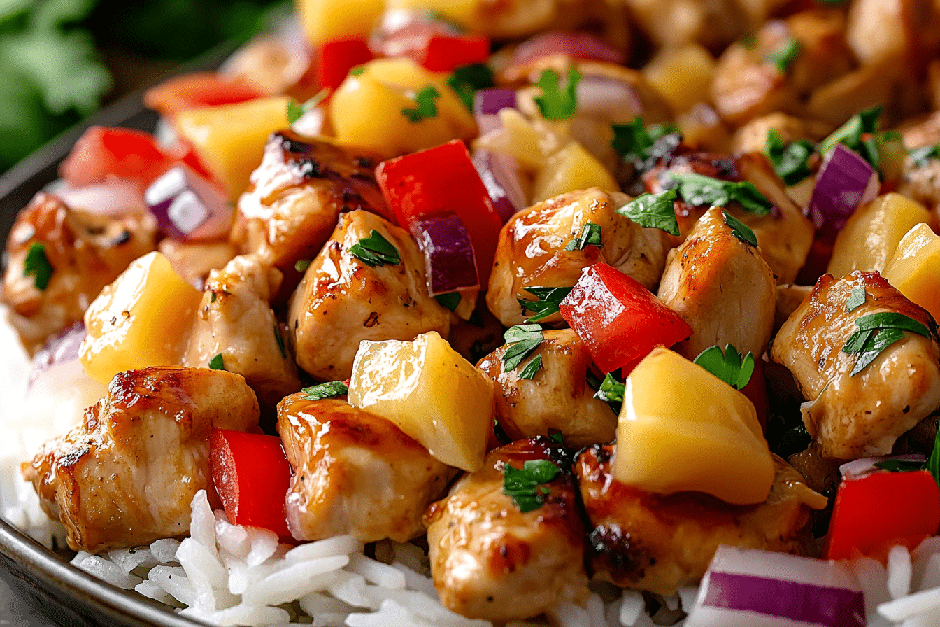 Tropical Hawaiian Chicken on a Sheet Pan