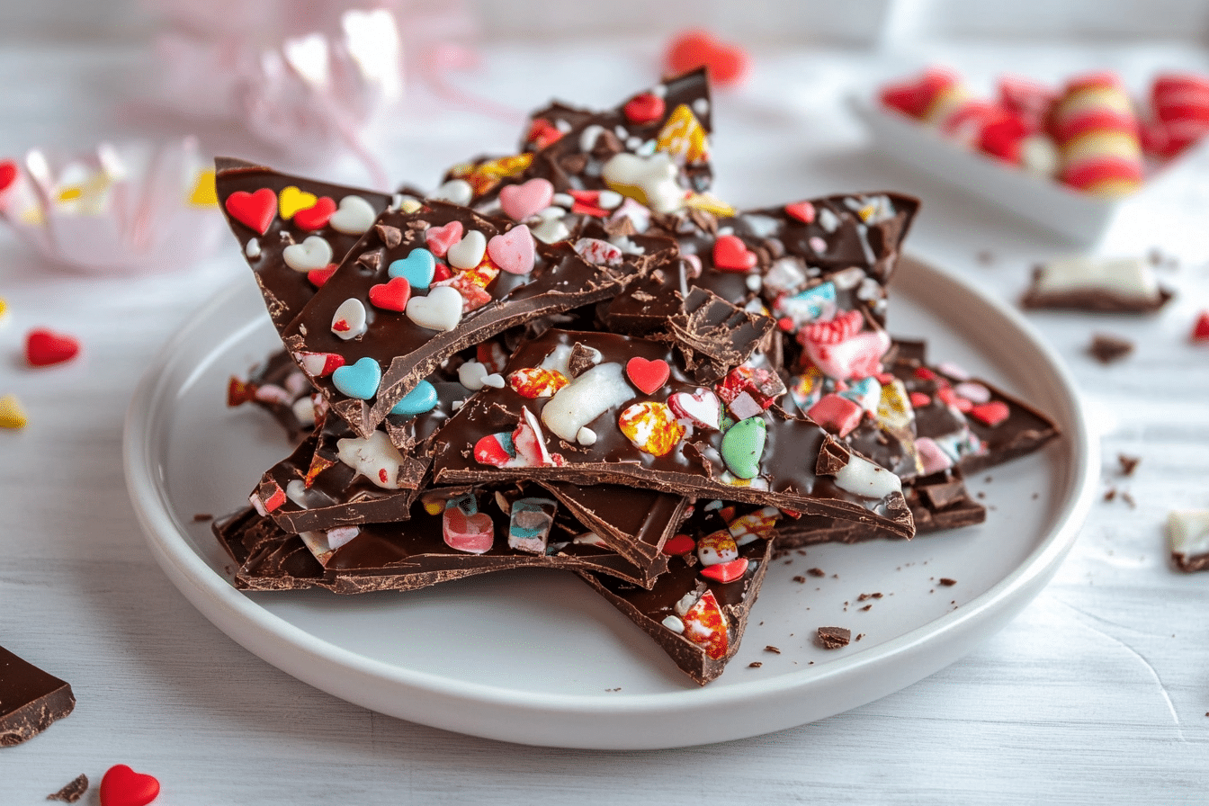 Valentine's Double Chocolate Bark