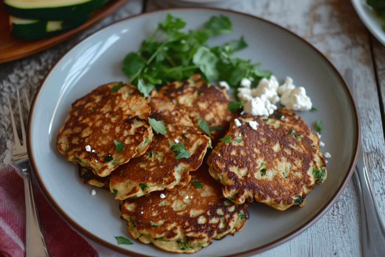 Zucchini Pancakes with Feta