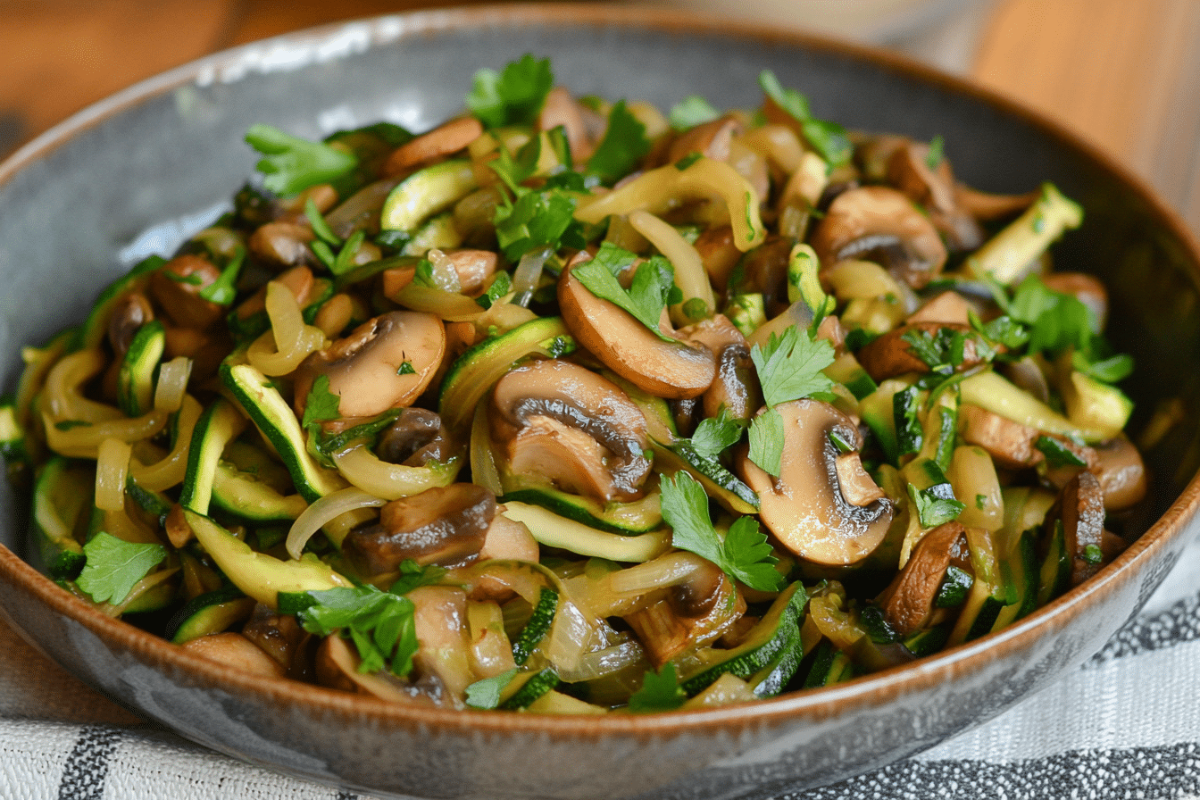 Zucchini Mushroom Stir-Fry