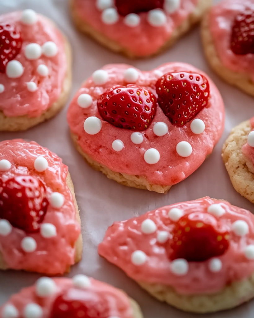 Valentine Strawberry Cookies