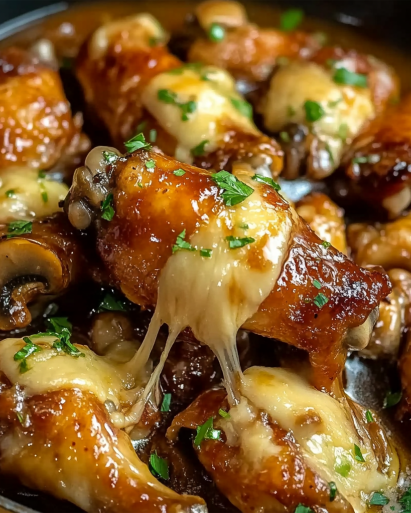 Chicken Wings with Mushrooms