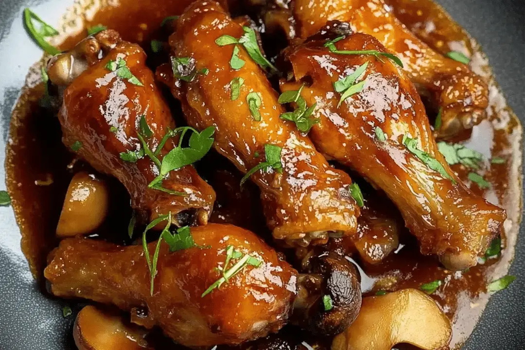 Chicken Wings with Mushrooms