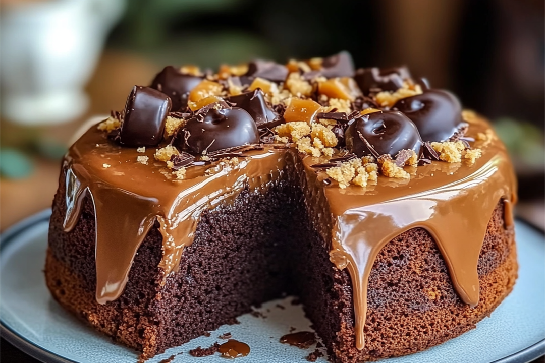 Chocolate Caramel Coffee Cake