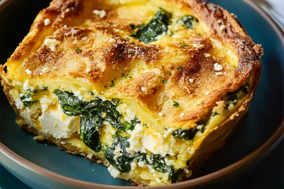 Spinach-Feta Muffin Casserole