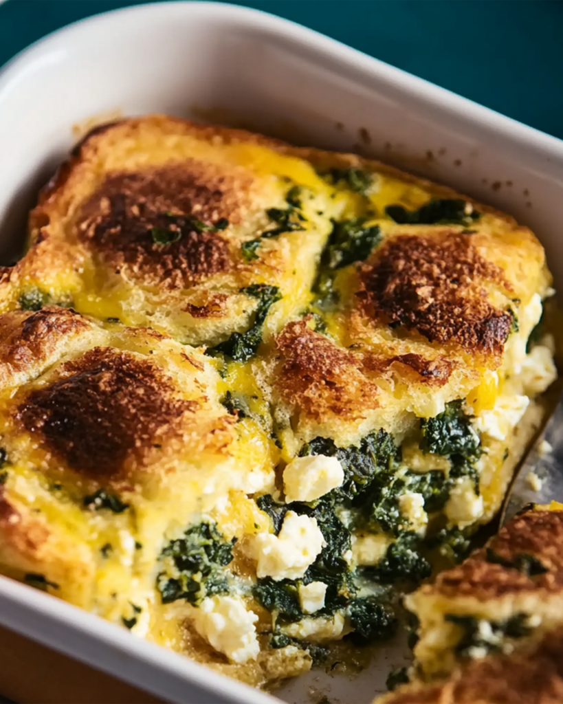 Spinach-Feta Muffin Casserole