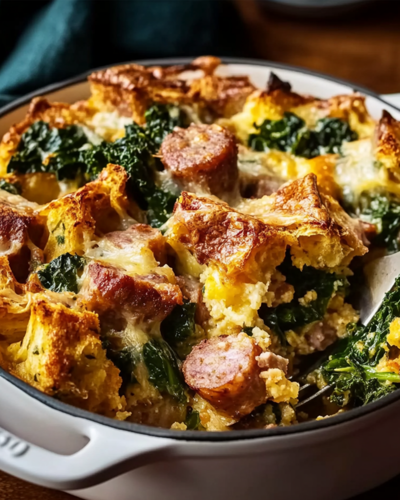 Sausage-Kale Strata