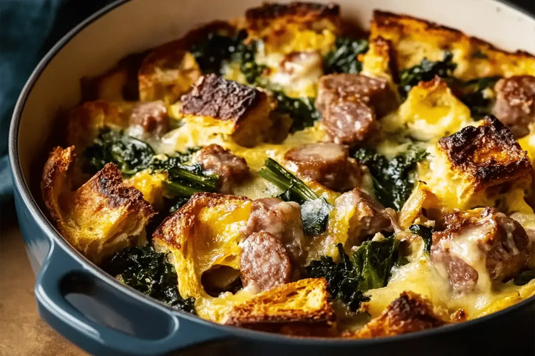 Sausage-Kale Strata