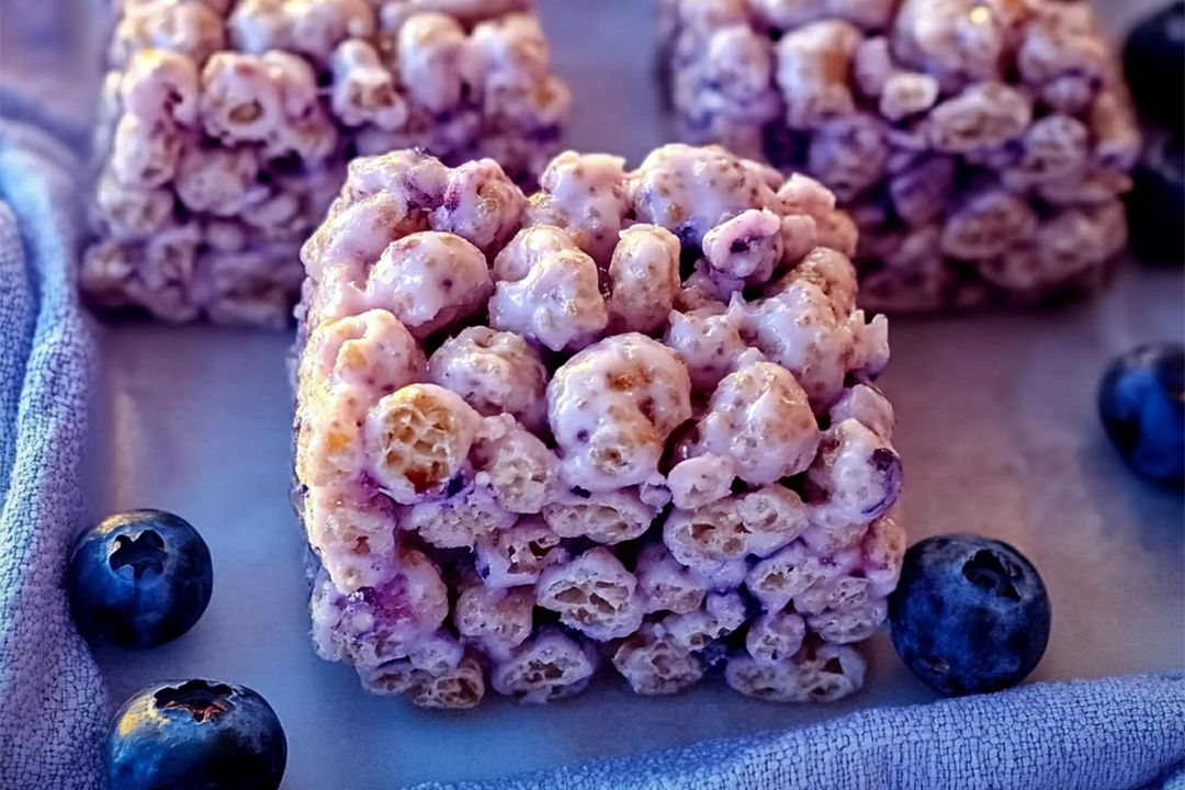 Blueberry Rice Krispies Treats