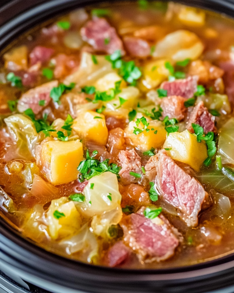 Corned Beef & Cabbage Soup