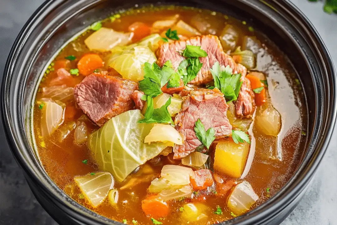 Corned Beef & Cabbage Soup