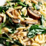 Spinach Mushroom Orzo
