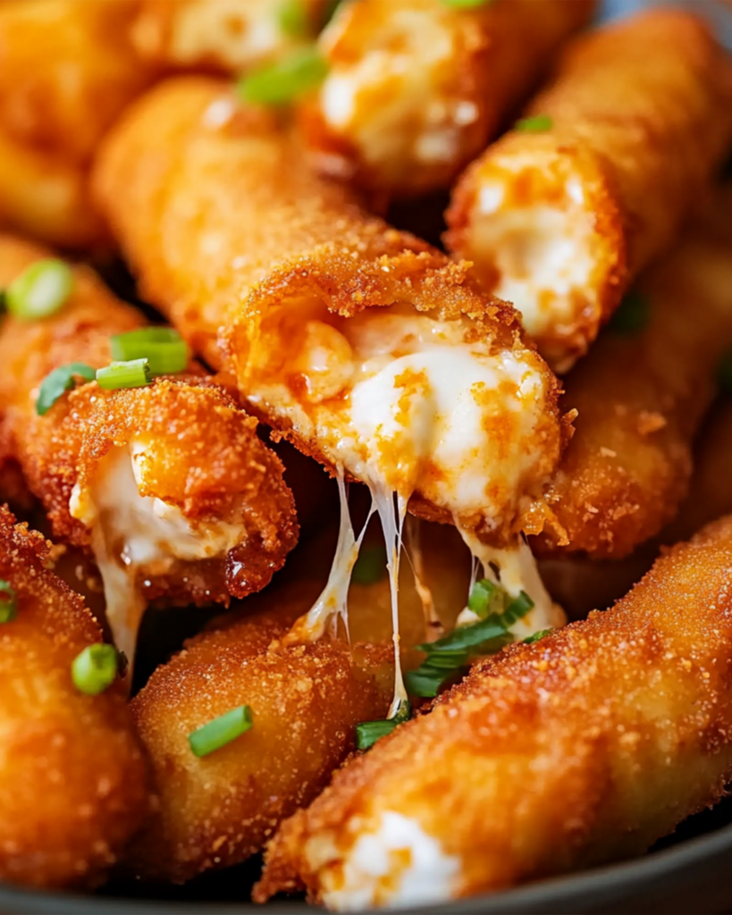 Buffalo Chicken Mozzarella Sticks