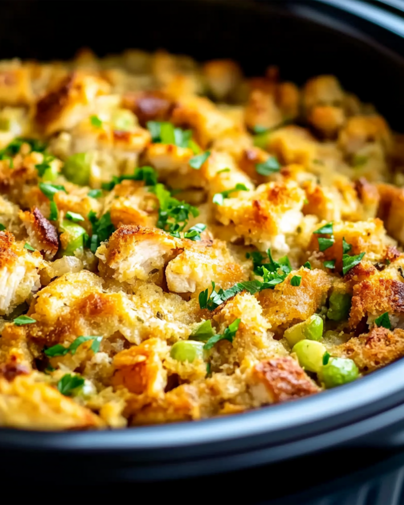 Crockpot Chicken Stuffing