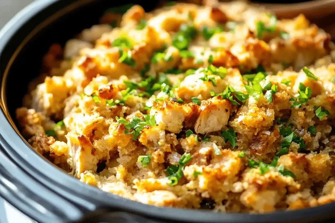 Crockpot Chicken Stuffing