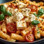 Baked Feta Cheese with Pasta and Tomatoes
